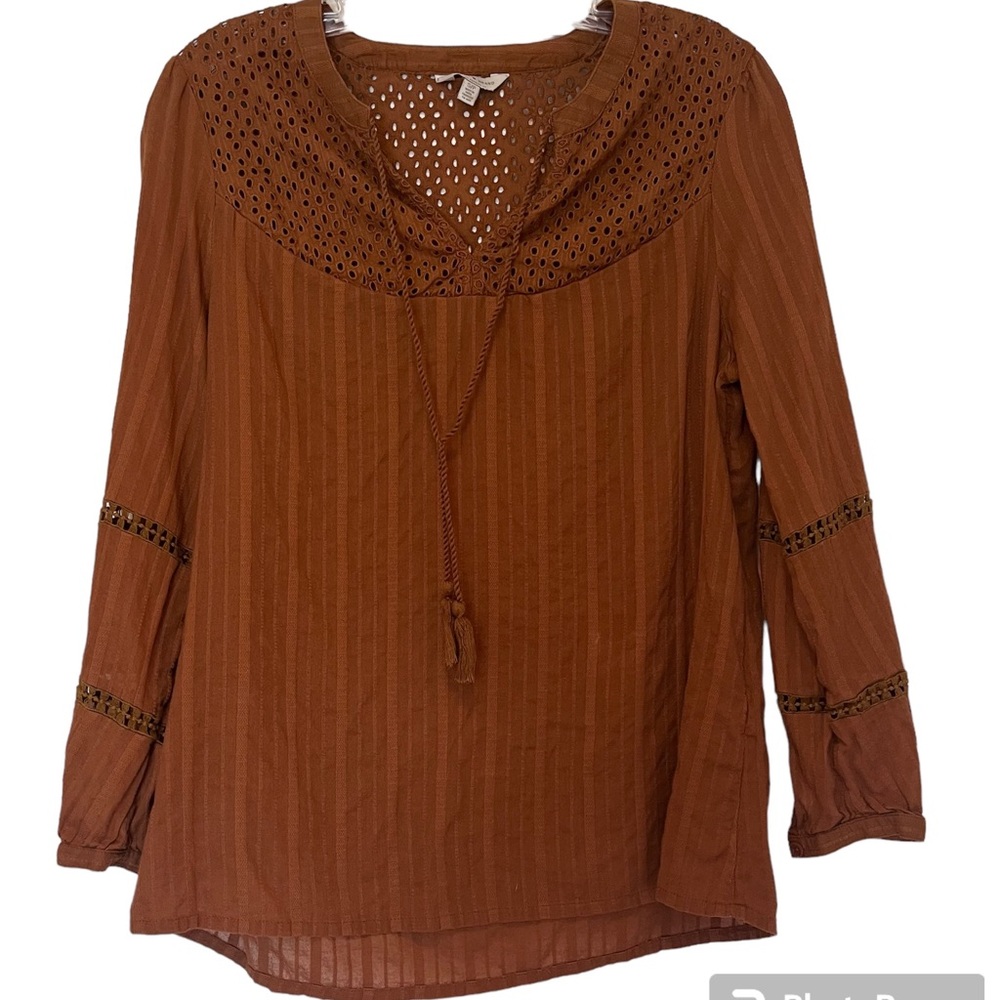 Lucky Brand Small Crochet Blouse